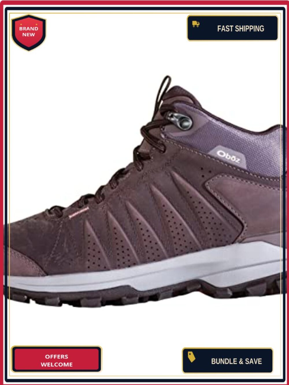 Oboz Sypes Mid Leather Waterproof Hiking Shoes Women's Lace-Up Ankle Boot